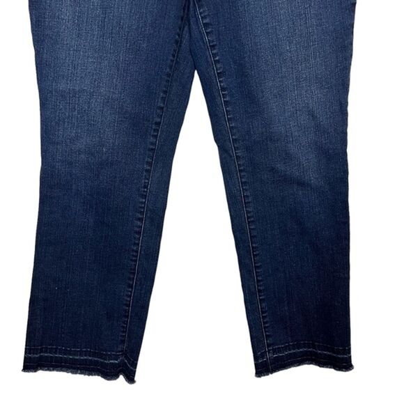 NYDJ Not Your Daughter's Jeans MARILYN ANKLE Dark Wash Stretch Jeans Flowers 10 - Picture 4 of 16